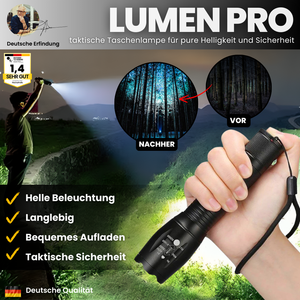 Lumen Pro - multifunktionale Taschenlampe für pure Helligkeit und Sicherheit