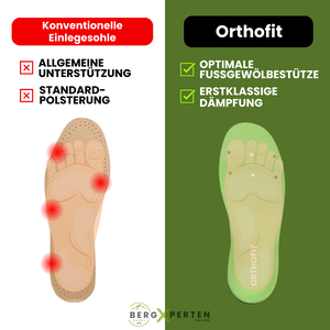 Orthofit - ergonomische Einlagen für alle Schuhe (2 Stück für beide Füße)